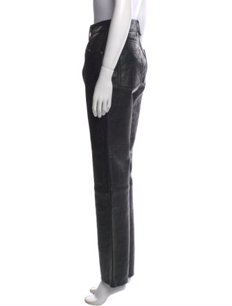 Saks Potts Lamb Leather Straight Leg Pants