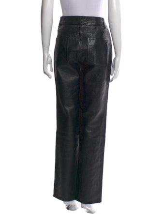 Saks Potts Lamb Leather Straight Leg Pants