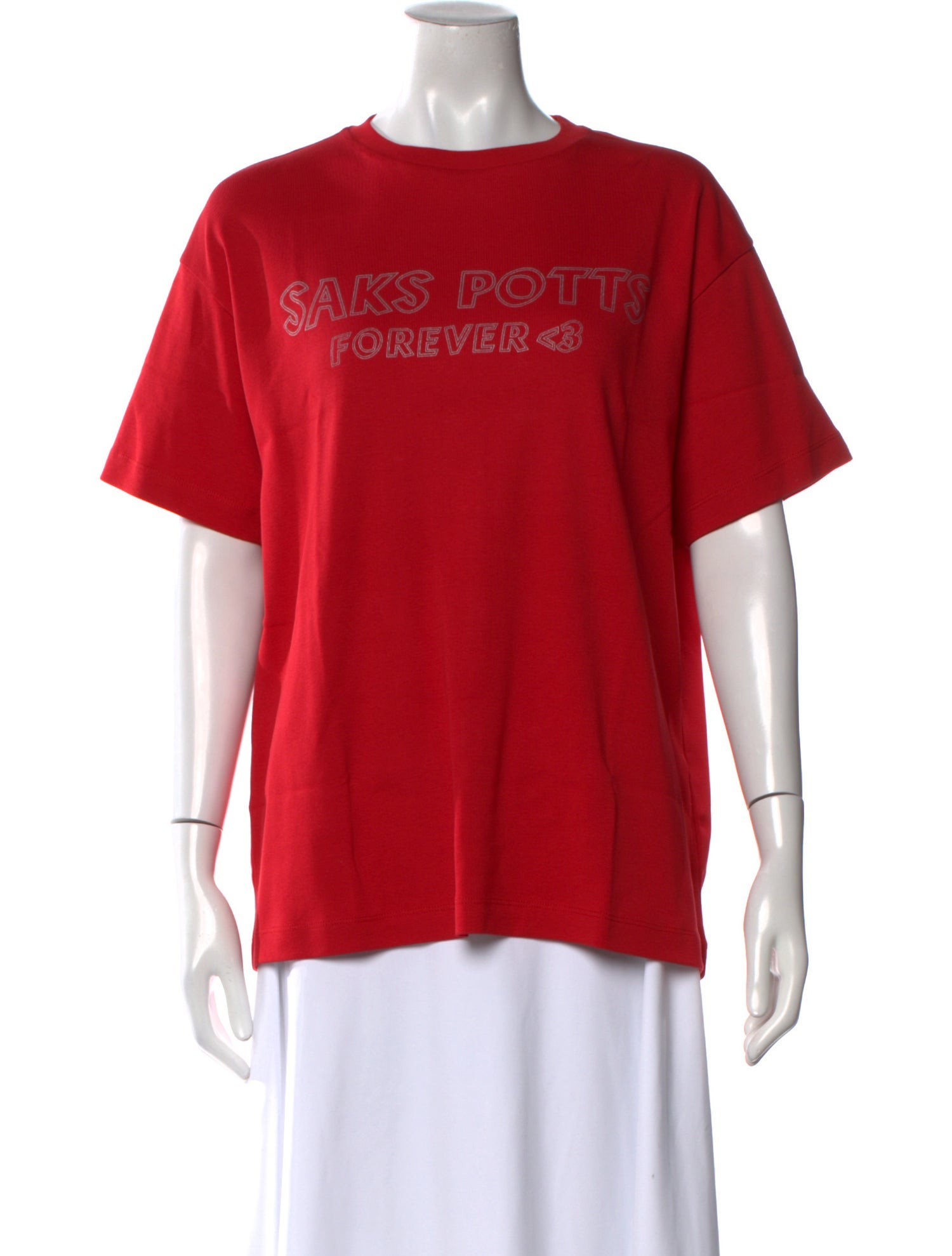 Saks Potts Graphic Print Crew Neck T-Shirt w/ Tags