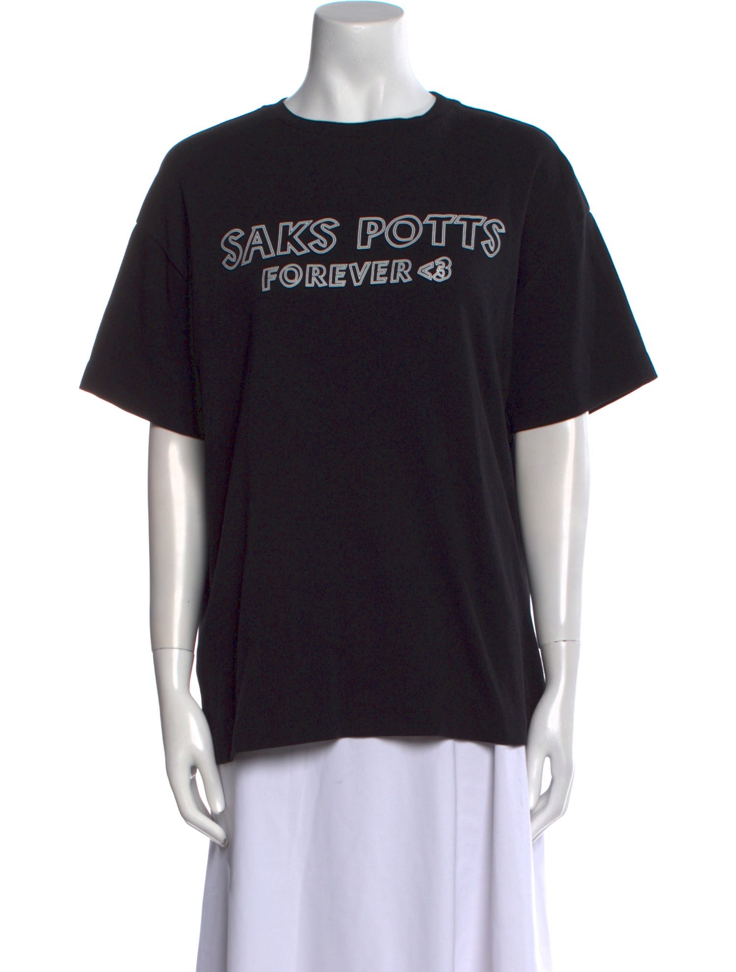 Saks Potts Graphic Print Crew Neck T-Shirt