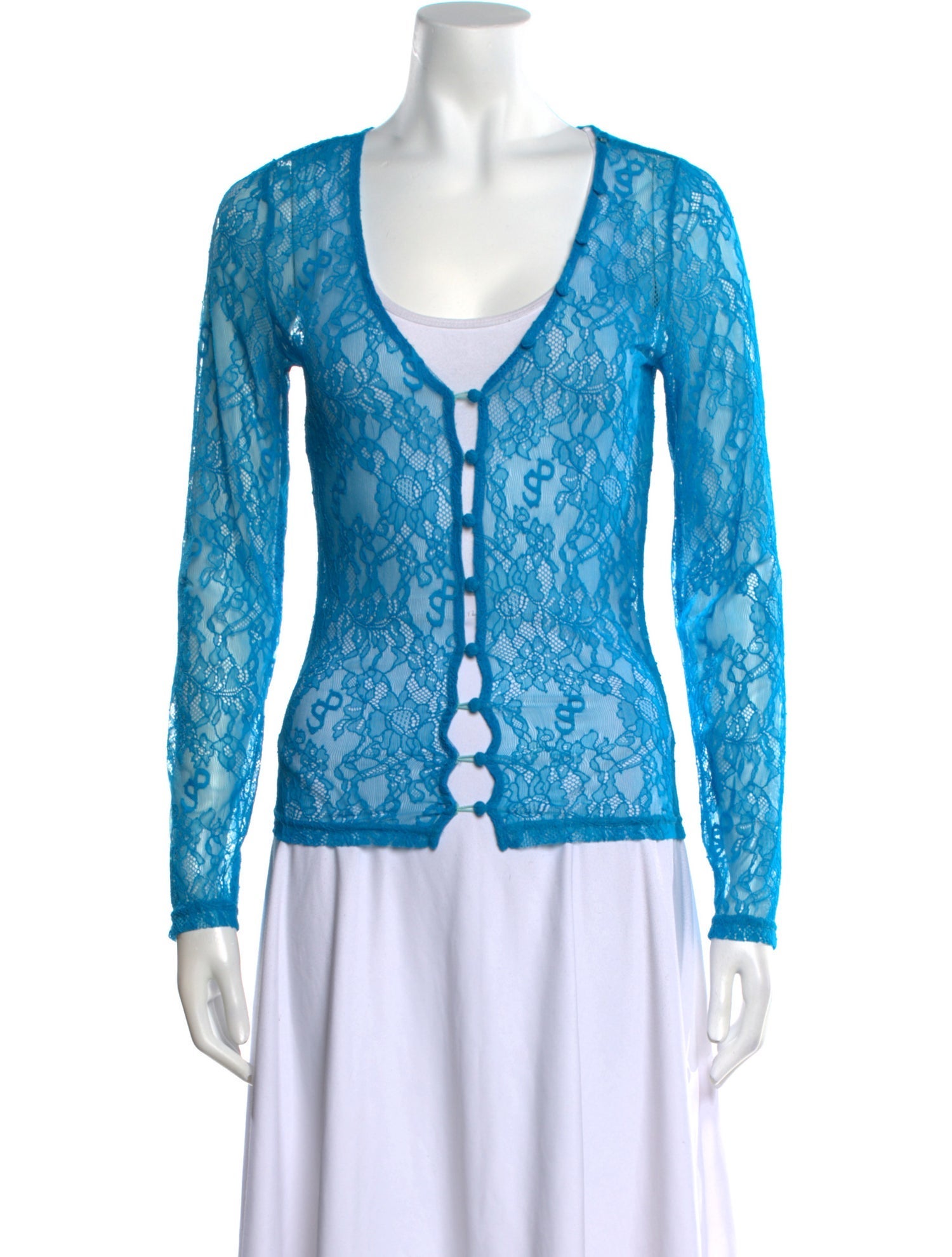 Saks Potts Printed V-Neck Top