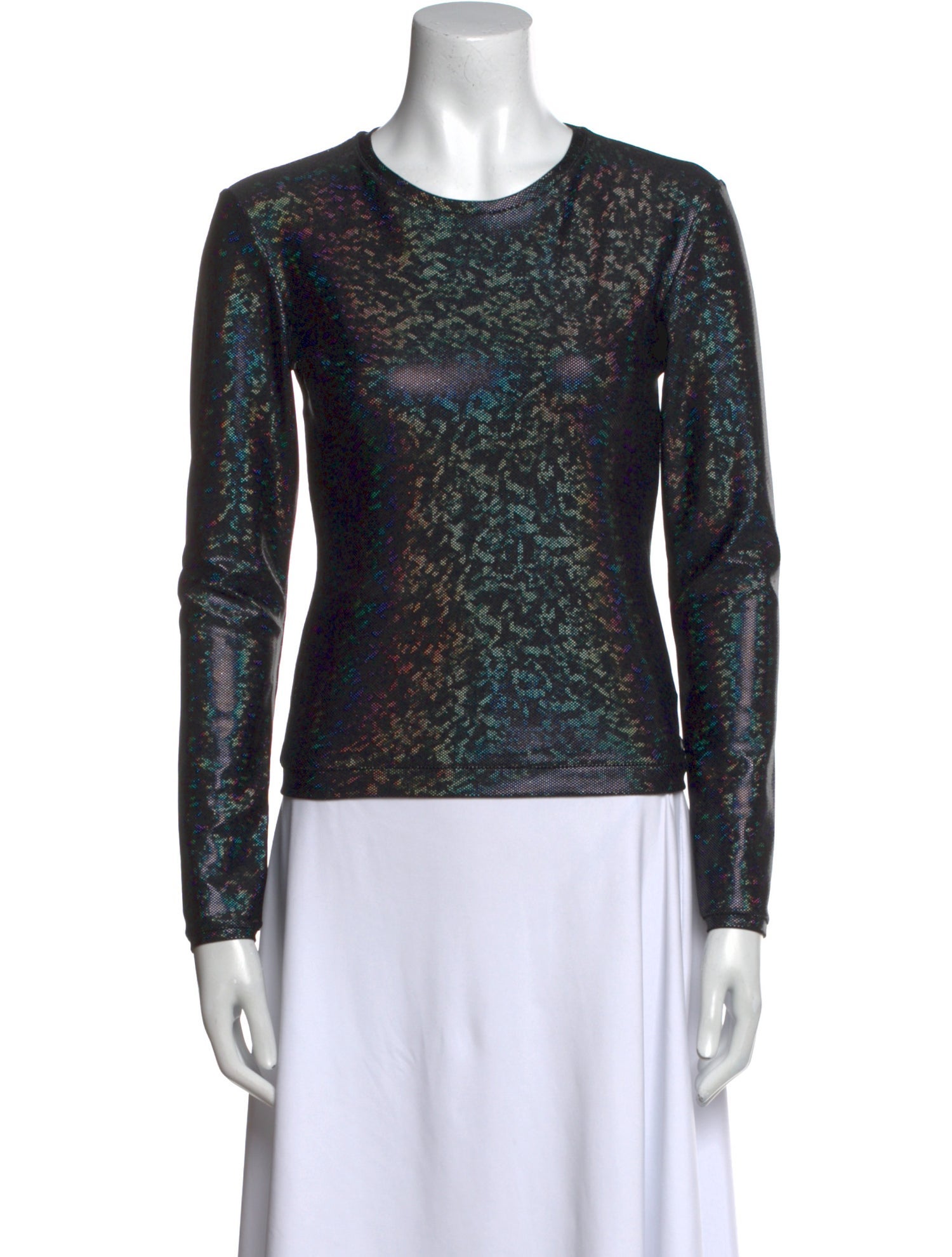 Saks Potts Patterned Crew Neck Top