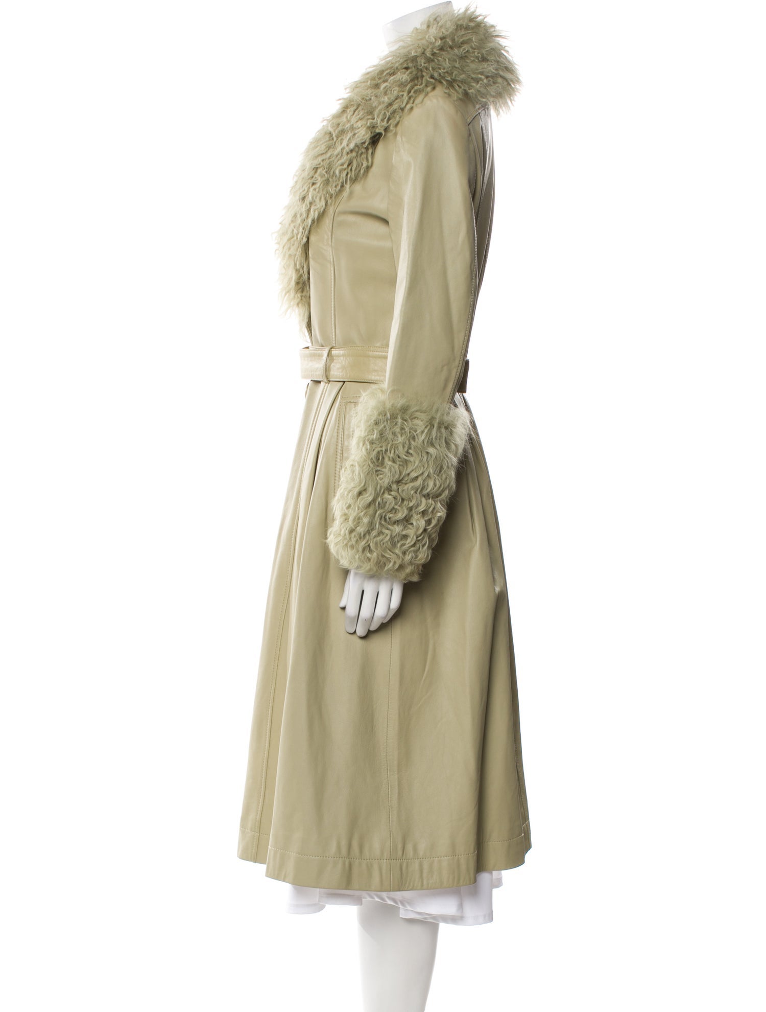 Saks Potts Leather Fur Coat