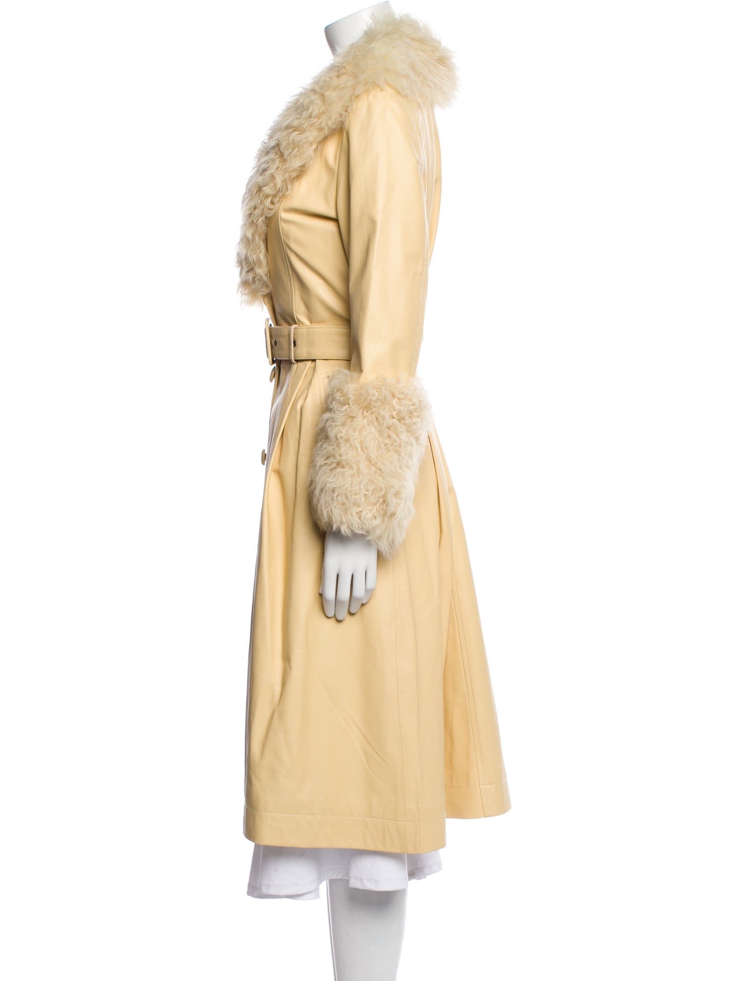 Saks Potts Leather Fur Coat