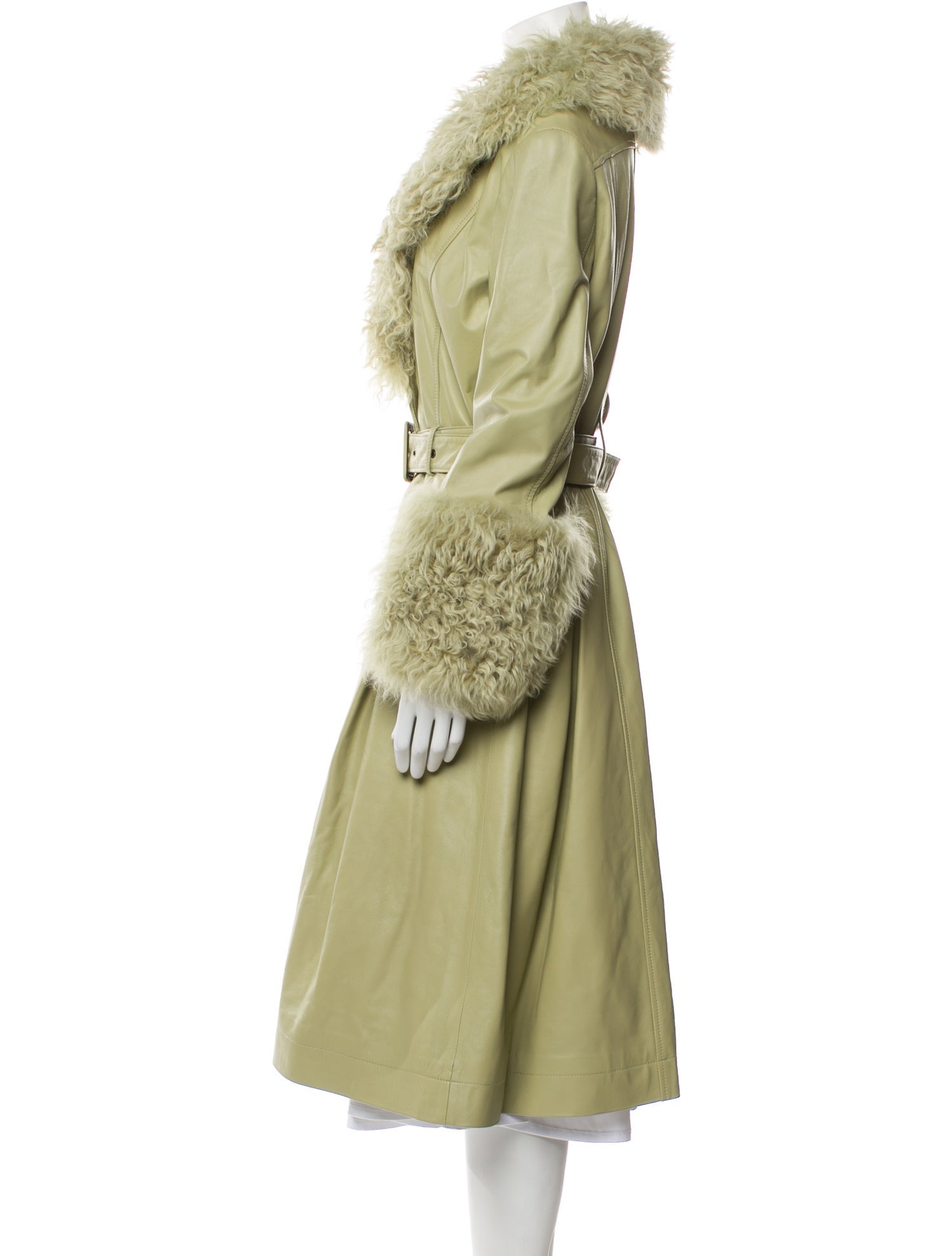 Saks Potts Leather Fur Coat w/ Tags