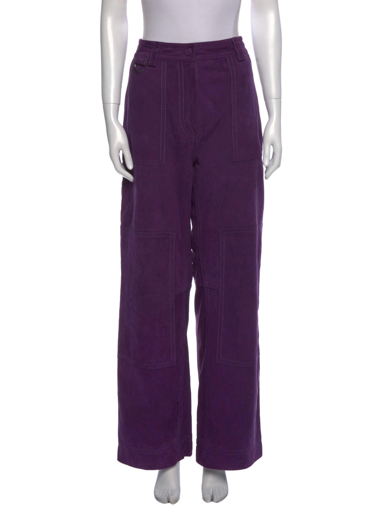 Saks Potts Suede Wide Leg Pants