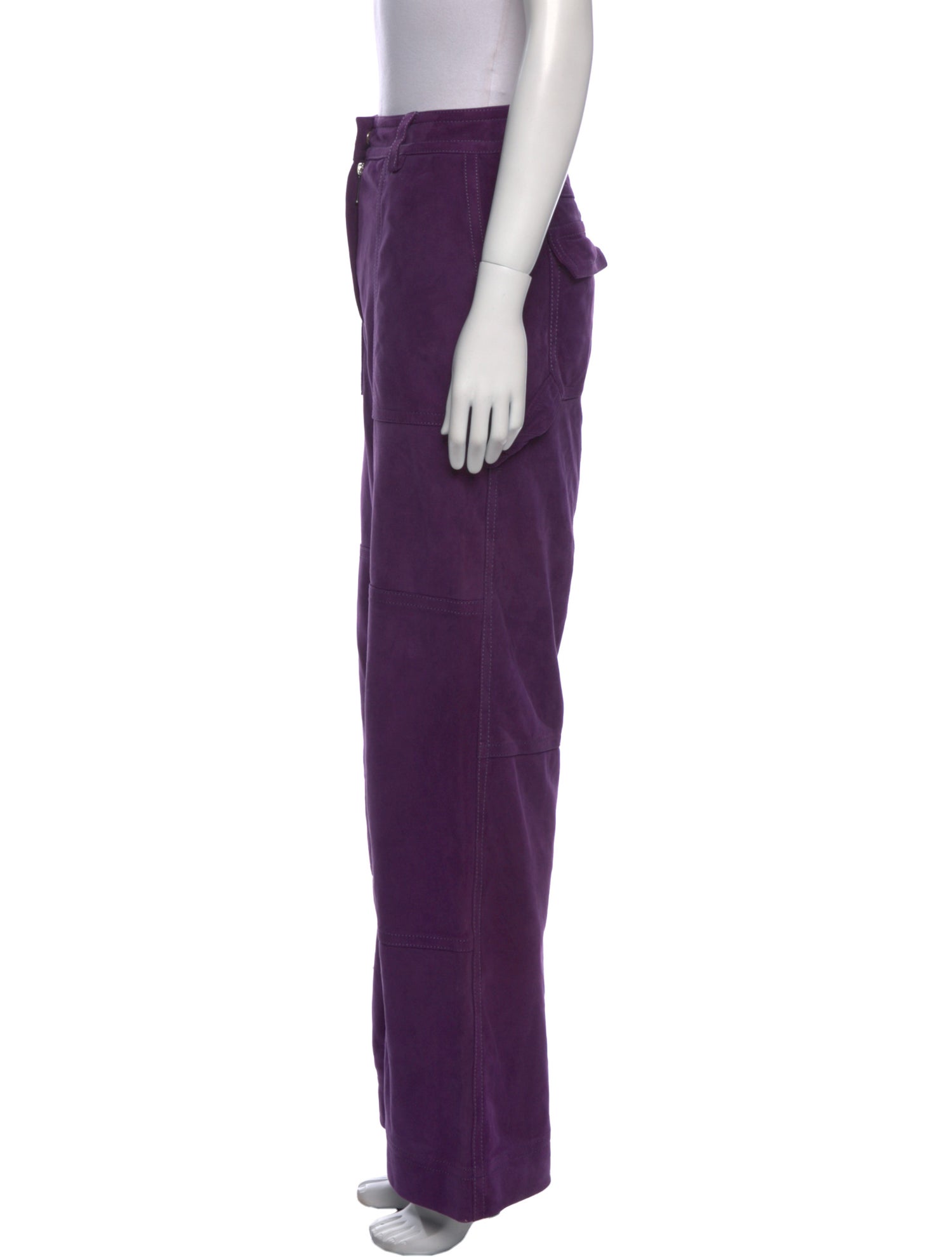 Saks Potts Suede Wide Leg Pants