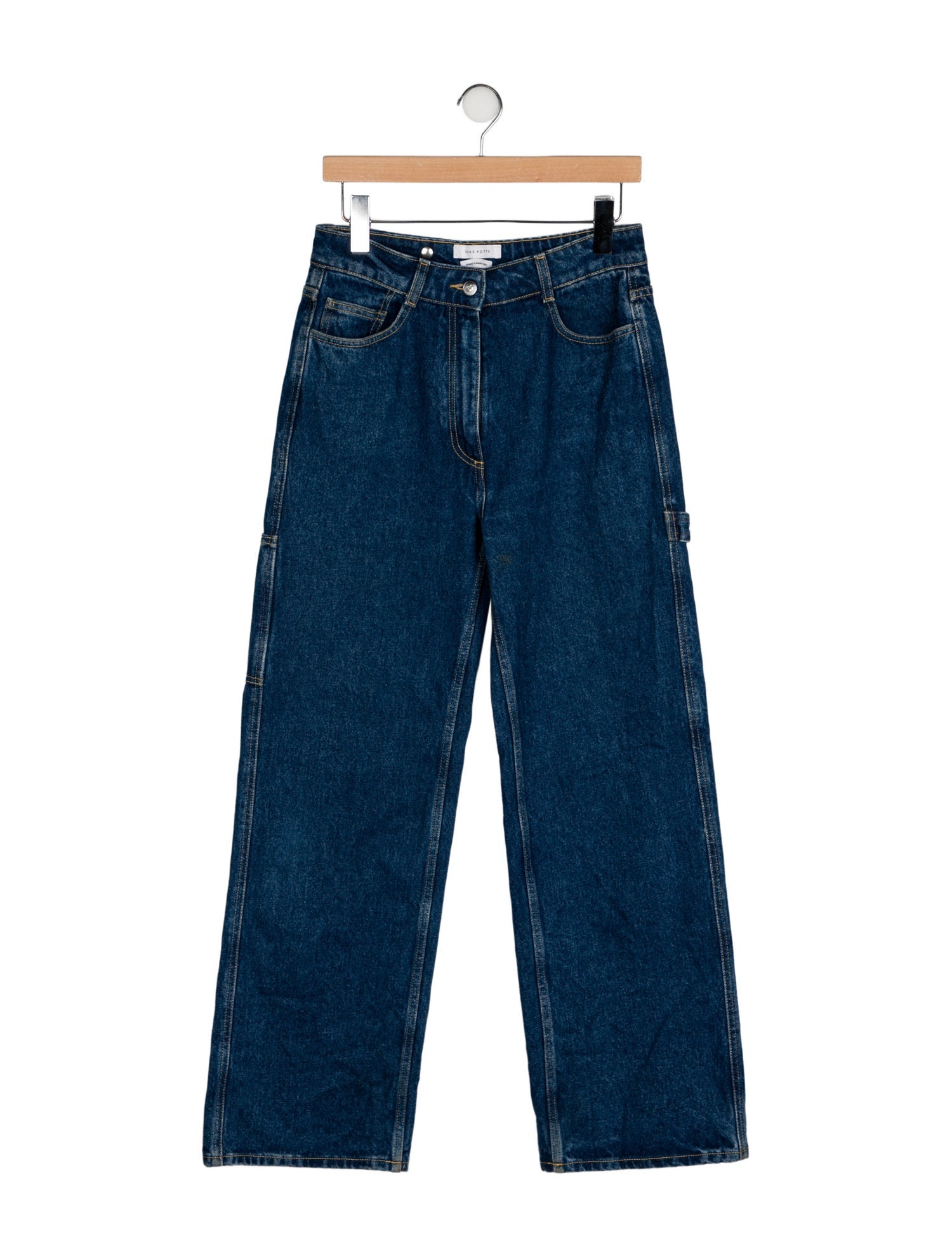 Saks Potts High-Rise Wide Leg Jeans