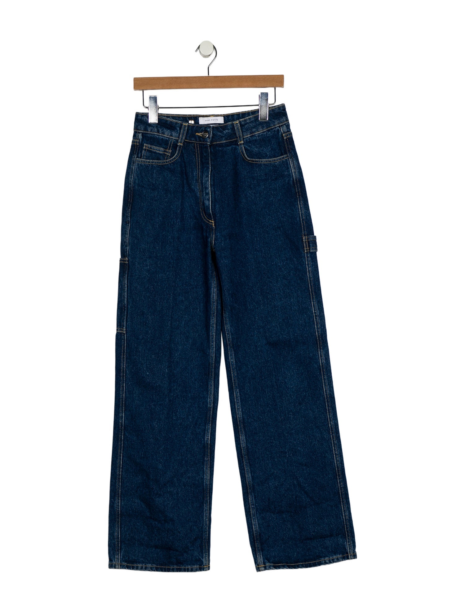 Saks Potts High-Rise Wide Leg Jeans