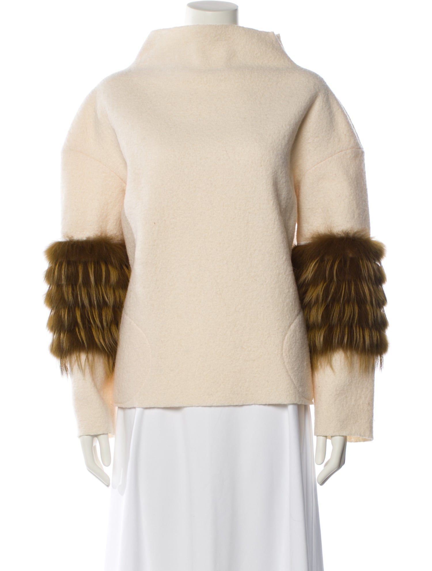 Saks Potts Wool Colorblock Pattern Sweater