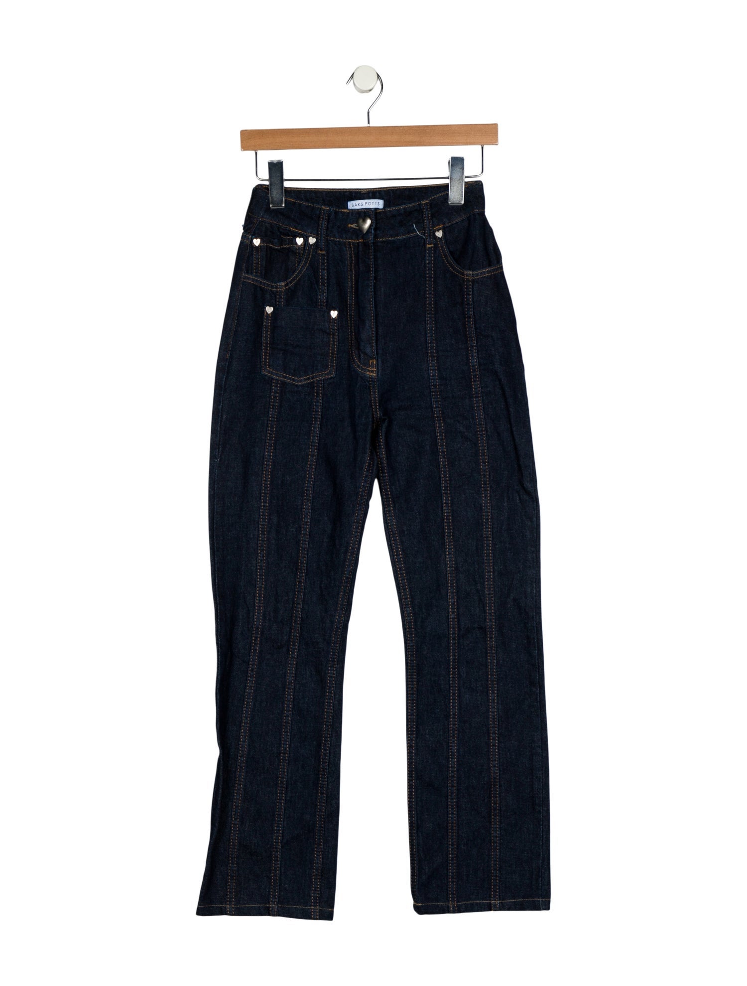 Saks Potts High-Rise Straight Leg Jeans