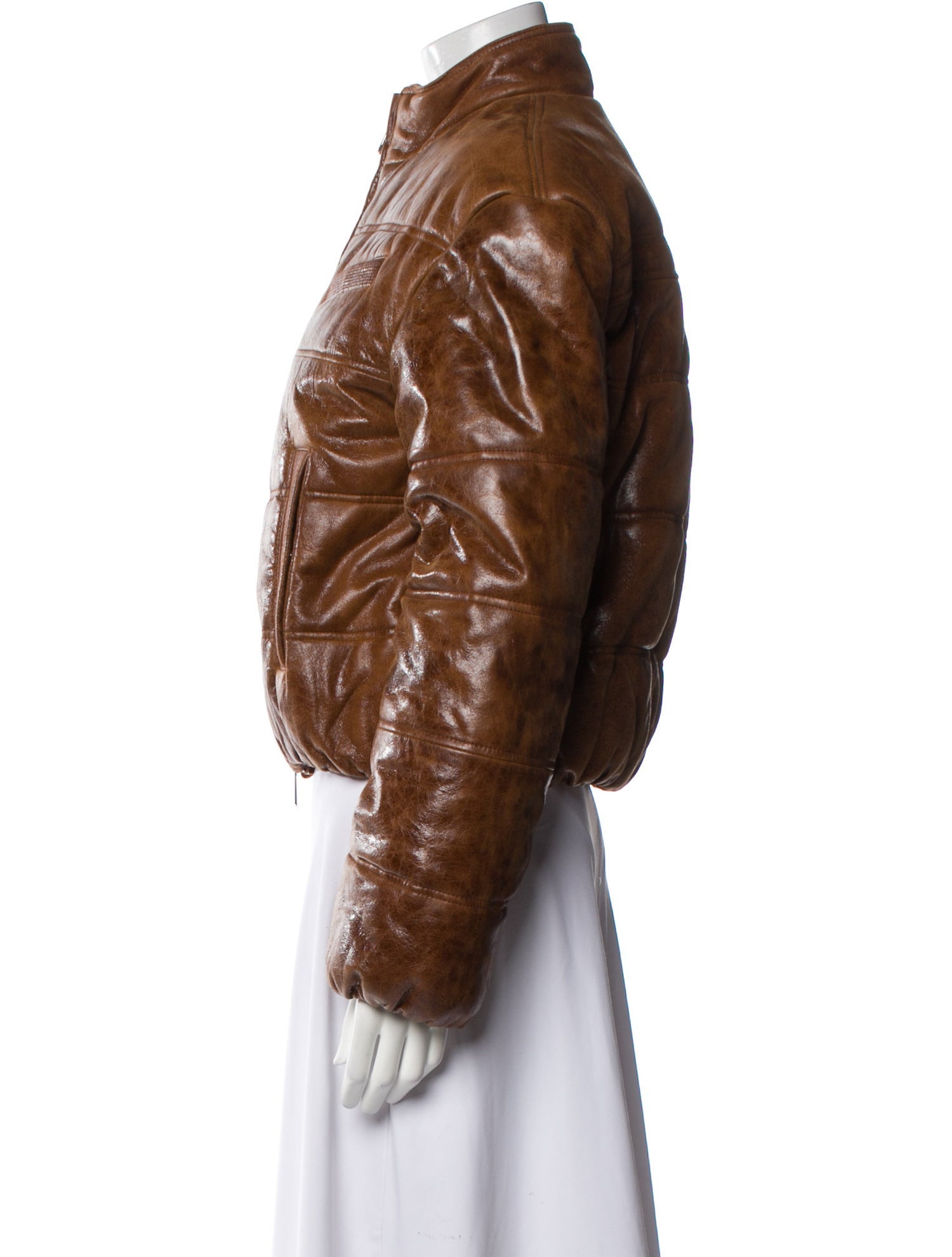 Saks Potts Lamb Leather Bomber Jacket