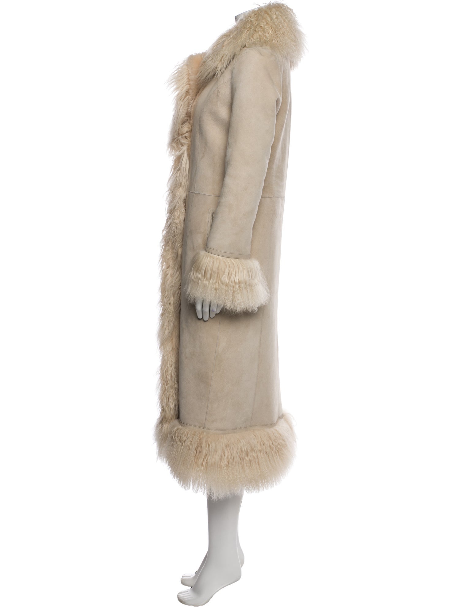 Saks Potts Suede Fur Coat