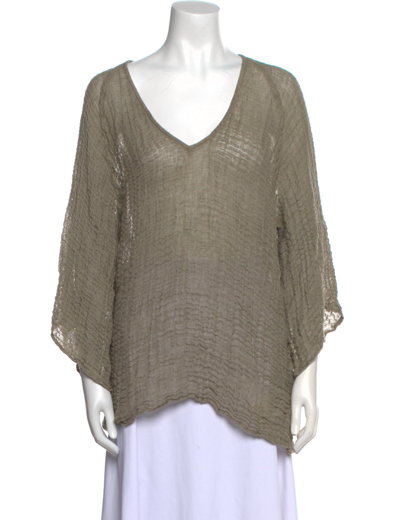 Su Paris Linen V-Neck T-Shirt