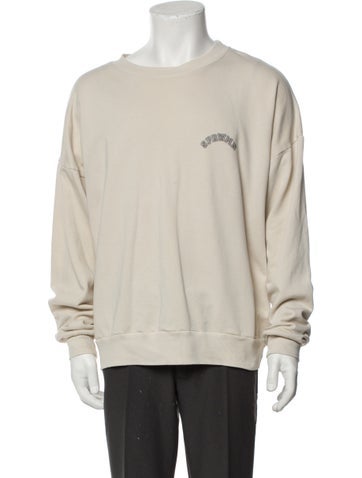 Sprwmn Sweaters Graphic Print Crew Neck Pullover XL