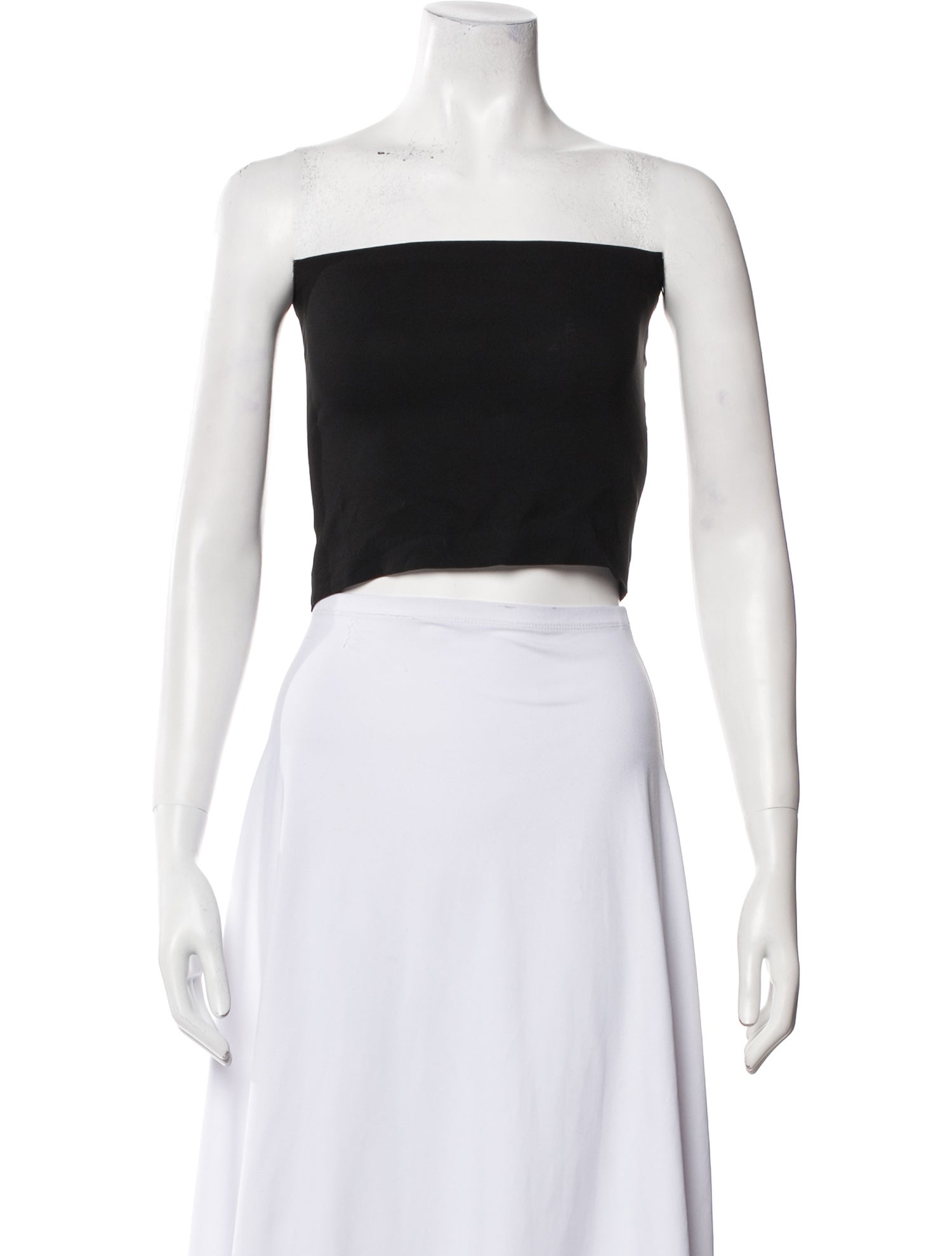 SPRWMN Leather Strapless Crop Top