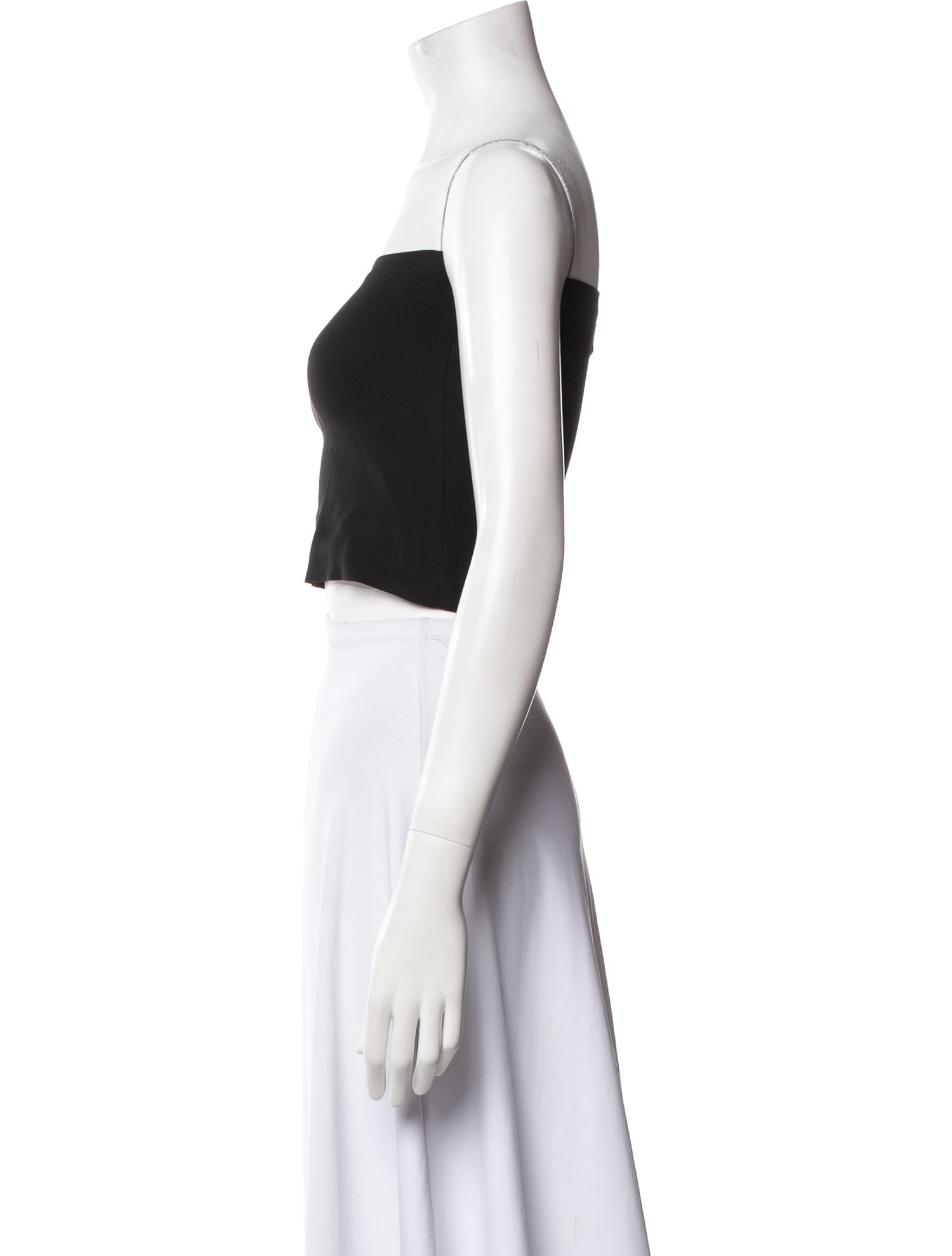 SPRWMN Leather Strapless Crop Top