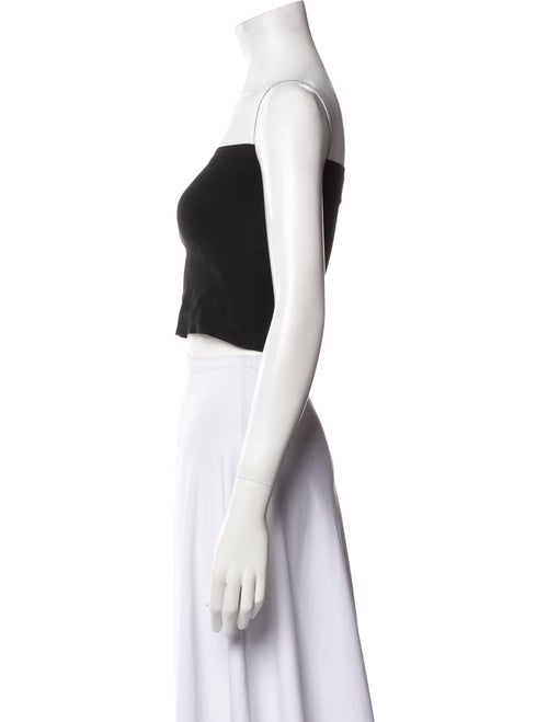 SPRWMN Leather Strapless Crop Top