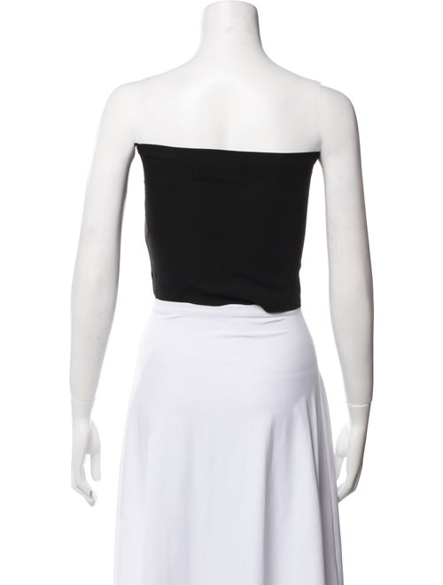 SPRWMN Leather Strapless Crop Top