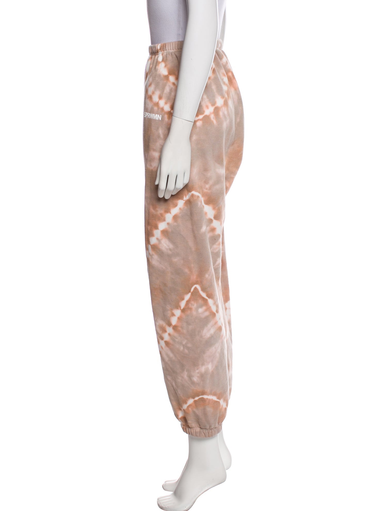 SPRWMN Tie-Dye Print Embroidered Accent Sweatpants