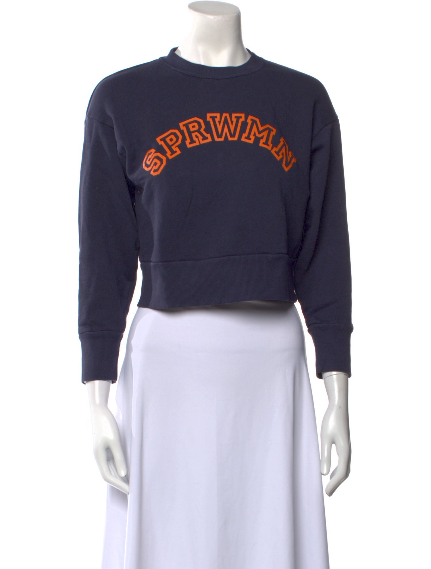 SPRWMN Graphic Print Crew Neck Sweater