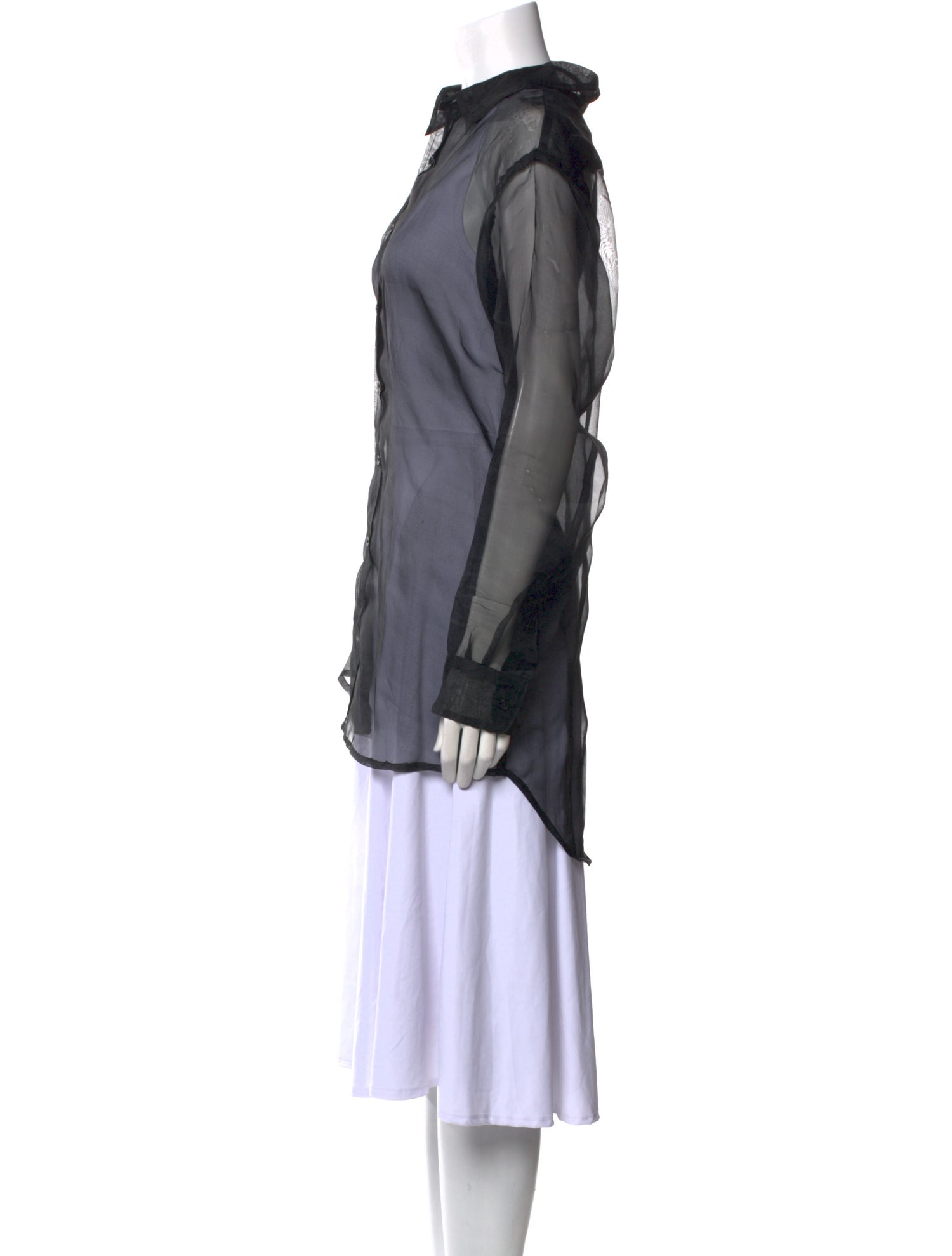 SPRWMN Silk Long Sleeve Button-Up Top