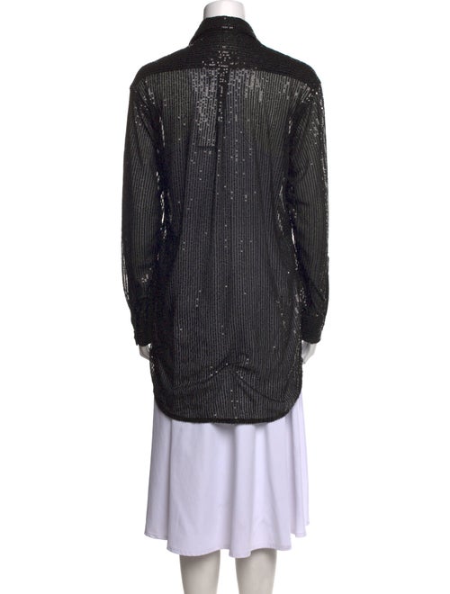 SPRWMN Printed Long Sleeve Button-Up Top