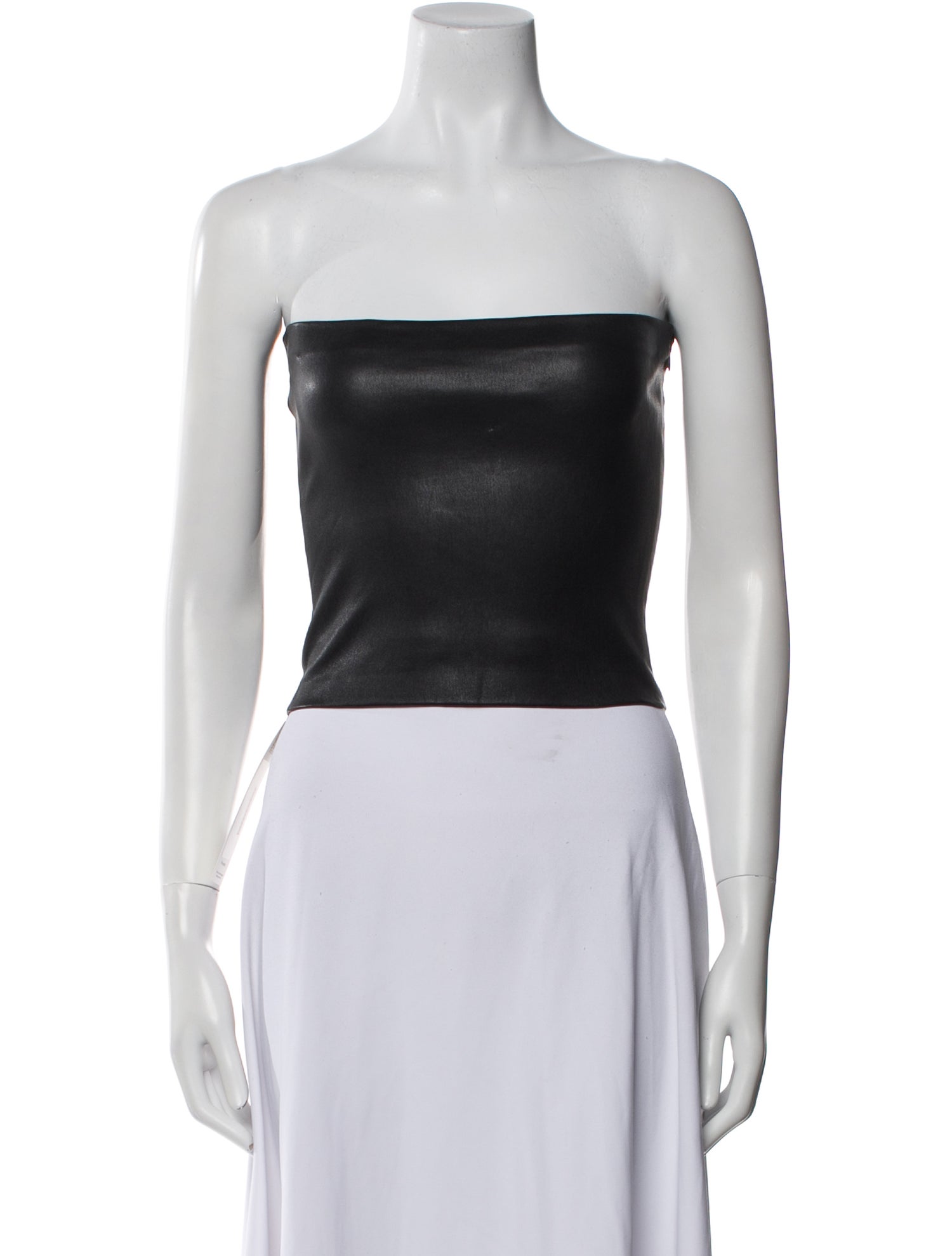 SPRWMN Leather Strapless Crop Top w/ Tags