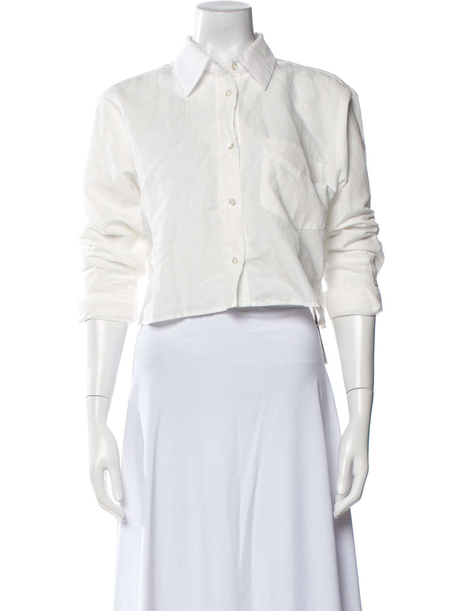 SPRWMN Three-Quarter Sleeve Crop Top