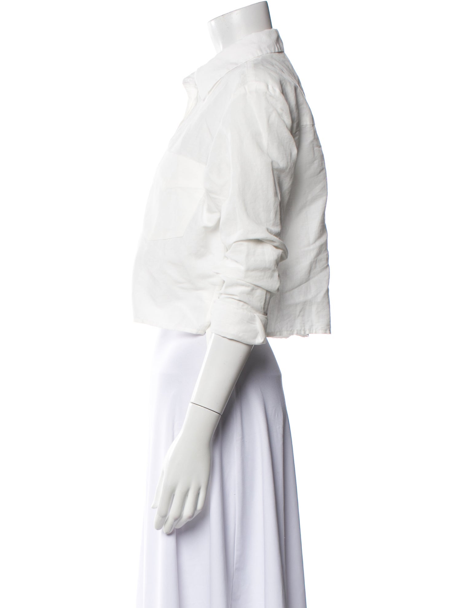 SPRWMN Three-Quarter Sleeve Crop Top