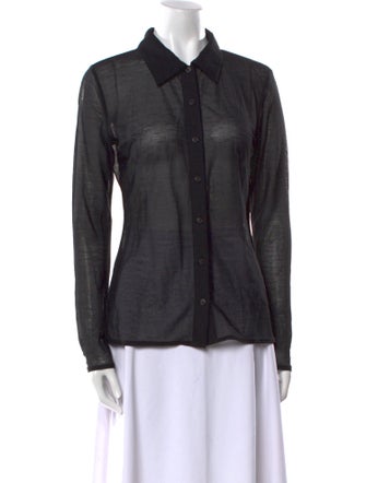 SPRWMN Long Sleeve Button-Up Top