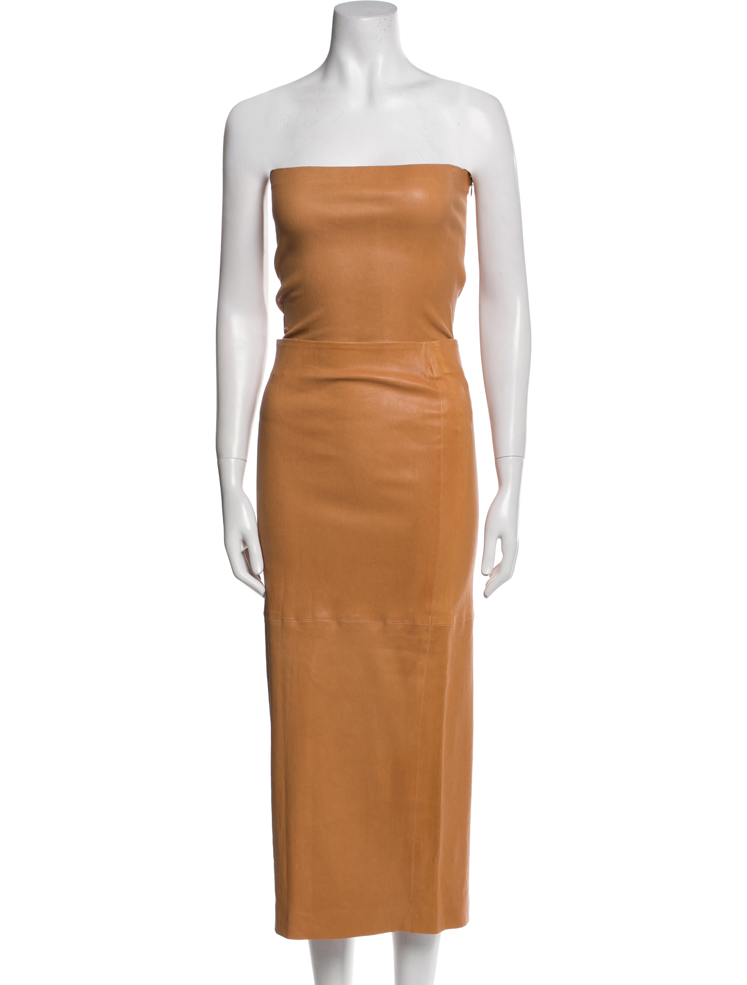 SPRWMN Lamb Leather Skirt Set