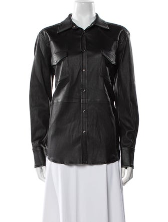 SPRWMN Long Sleeve Button-Up Top