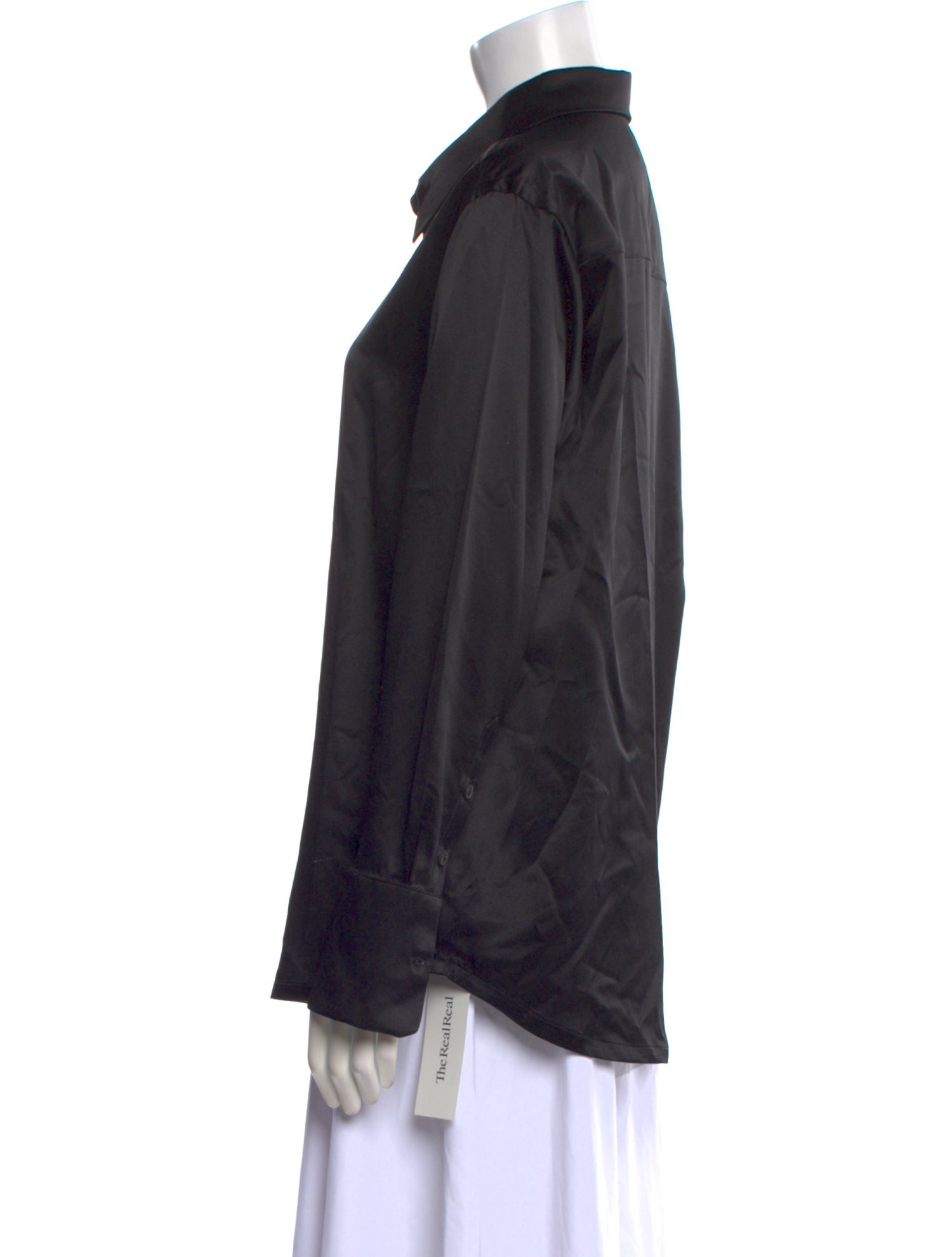 SPRWMN Silk Long Sleeve Button-Up Top