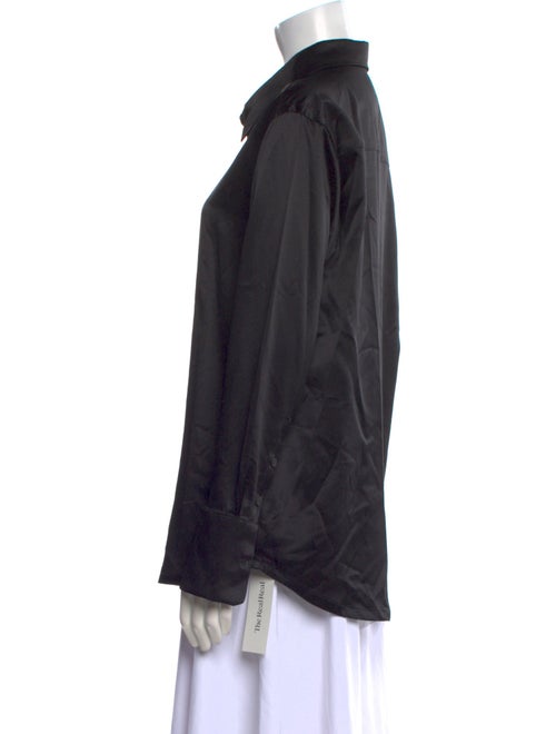 SPRWMN Silk Long Sleeve Button-Up Top