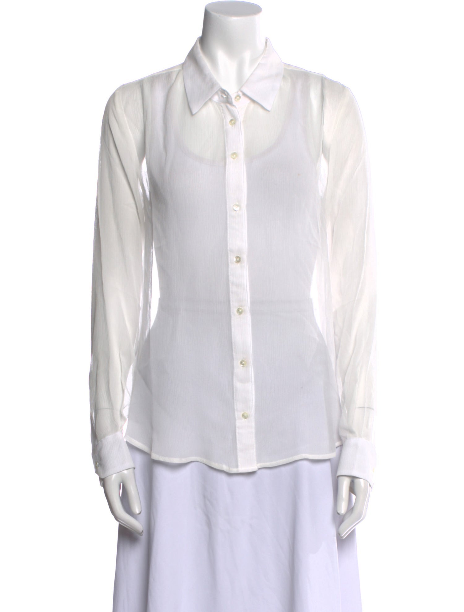 SPRWMN Silk Long Sleeve Button-Up Top