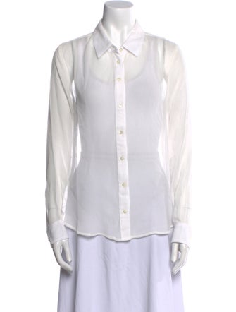 SPRWMN Silk Long Sleeve Button-Up Top