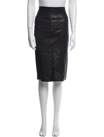 SPRWMN Lamb Leather Knee-Length Skirt