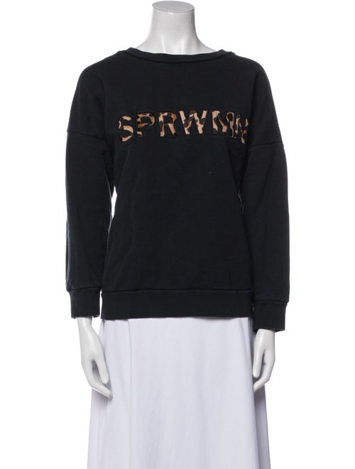 SPRWMN Graphic Print Bateau Neckline Sweater