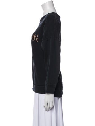 SPRWMN Graphic Print Bateau Neckline Sweater