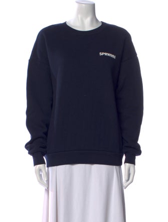 SPRWMN Graphic Print Crew Neck Sweatshirt
