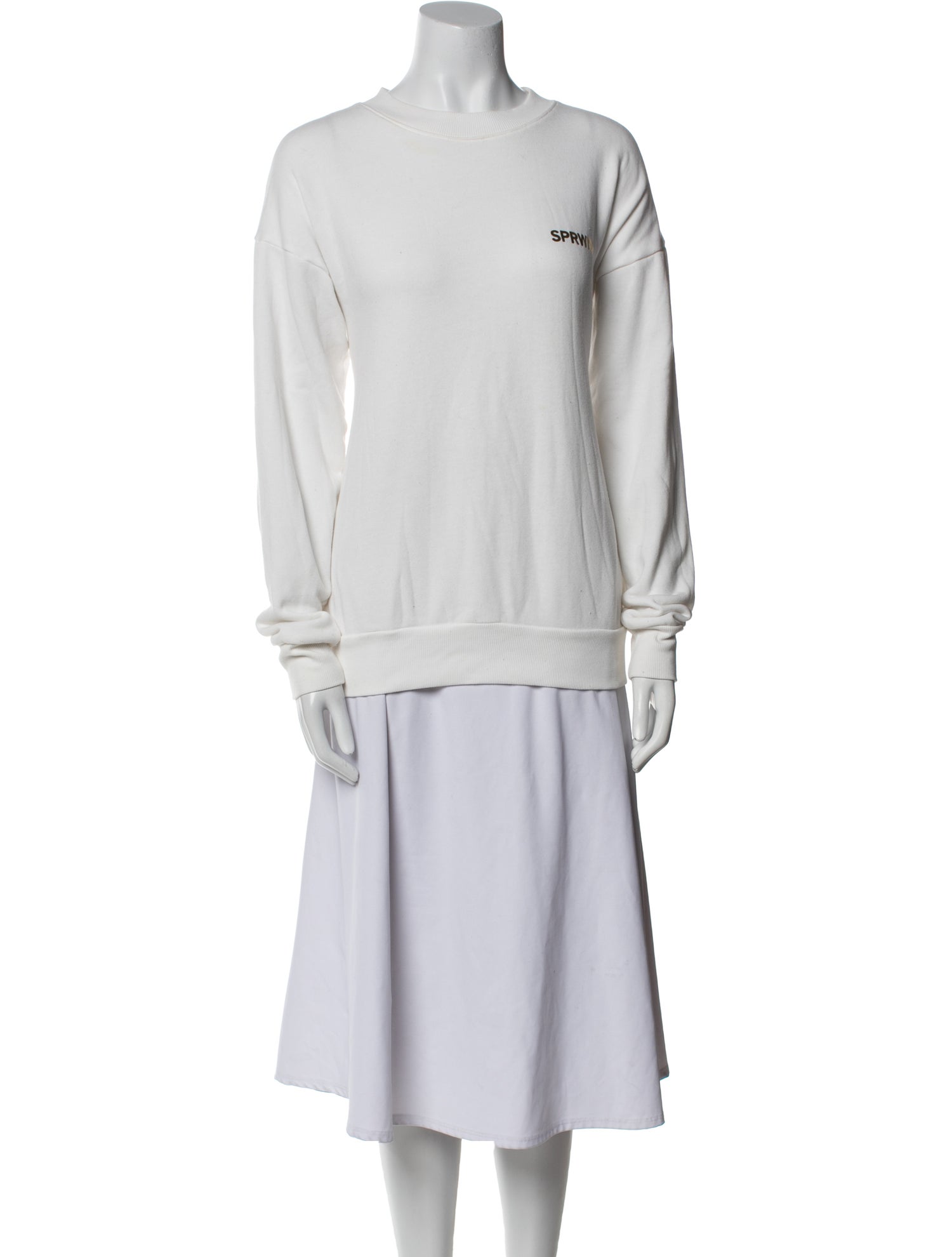 SPRWMN Bateau Neckline Long Sleeve Sweatshirt