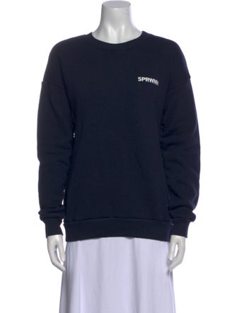 SPRWMN Graphic Print Crew Neck Sweatshirt