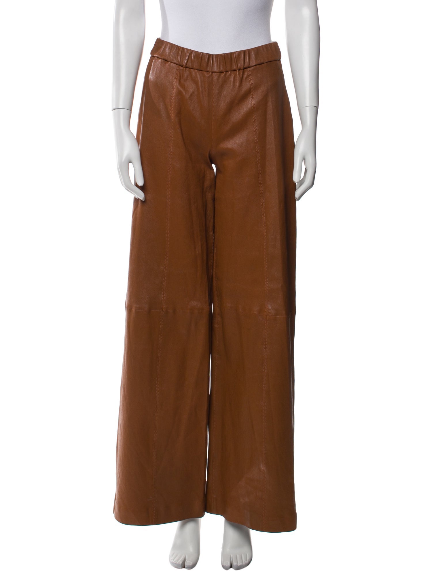 SPRWMN Leather Wide Leg Pants