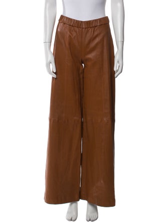 SPRWMN Leather Wide Leg Pants