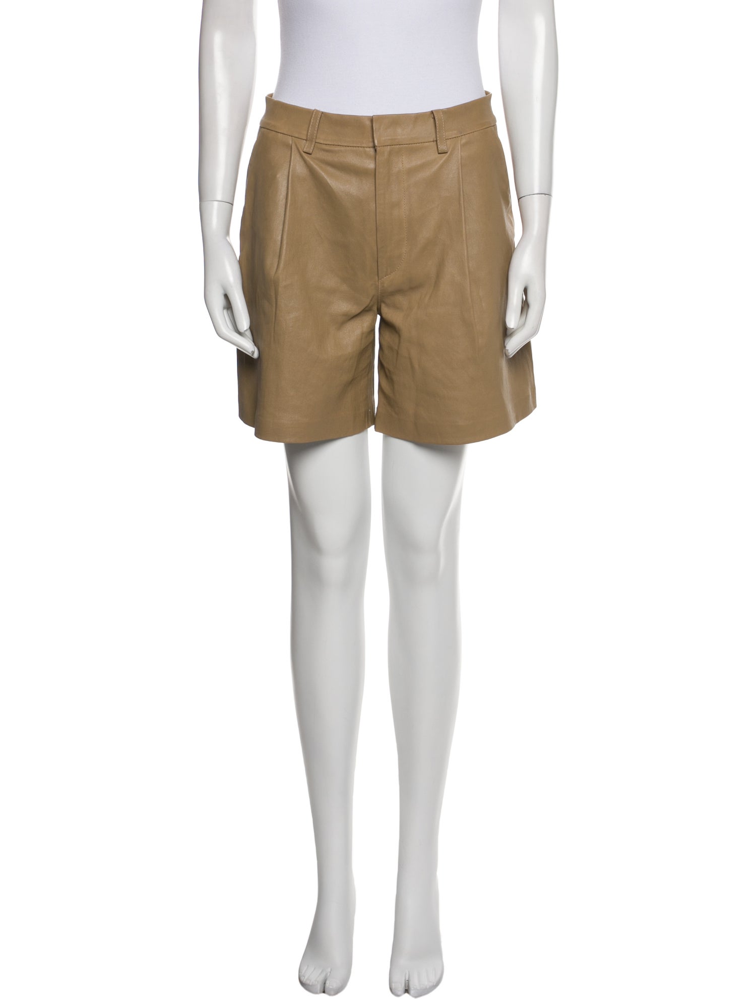 SPRWMN Lamb Leather Knee-Length Shorts