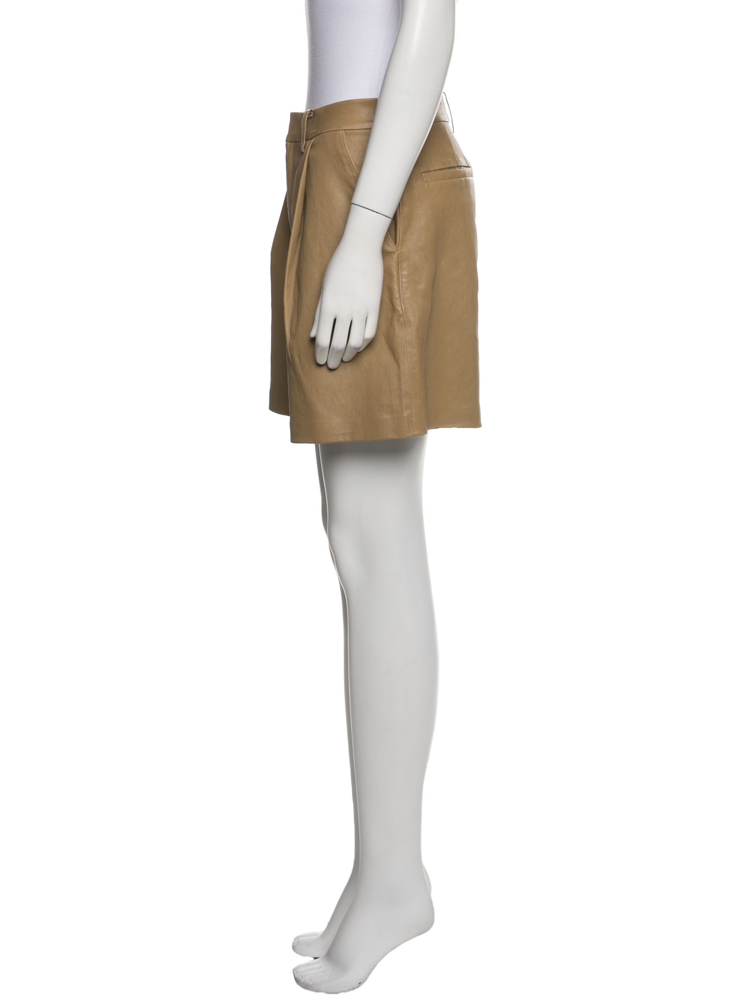 SPRWMN Lamb Leather Knee-Length Shorts