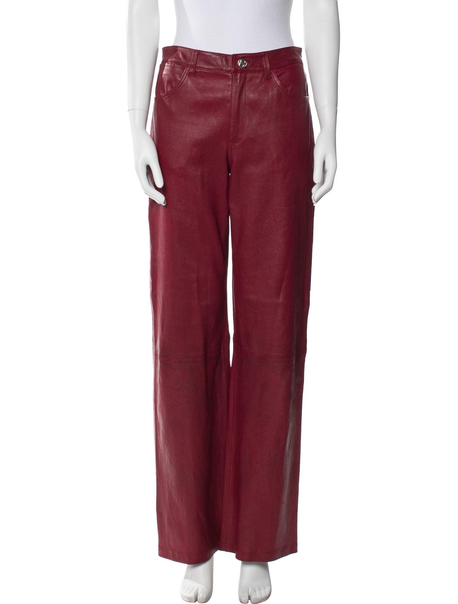 SPRWMN Lamb Leather Wide Leg Pants