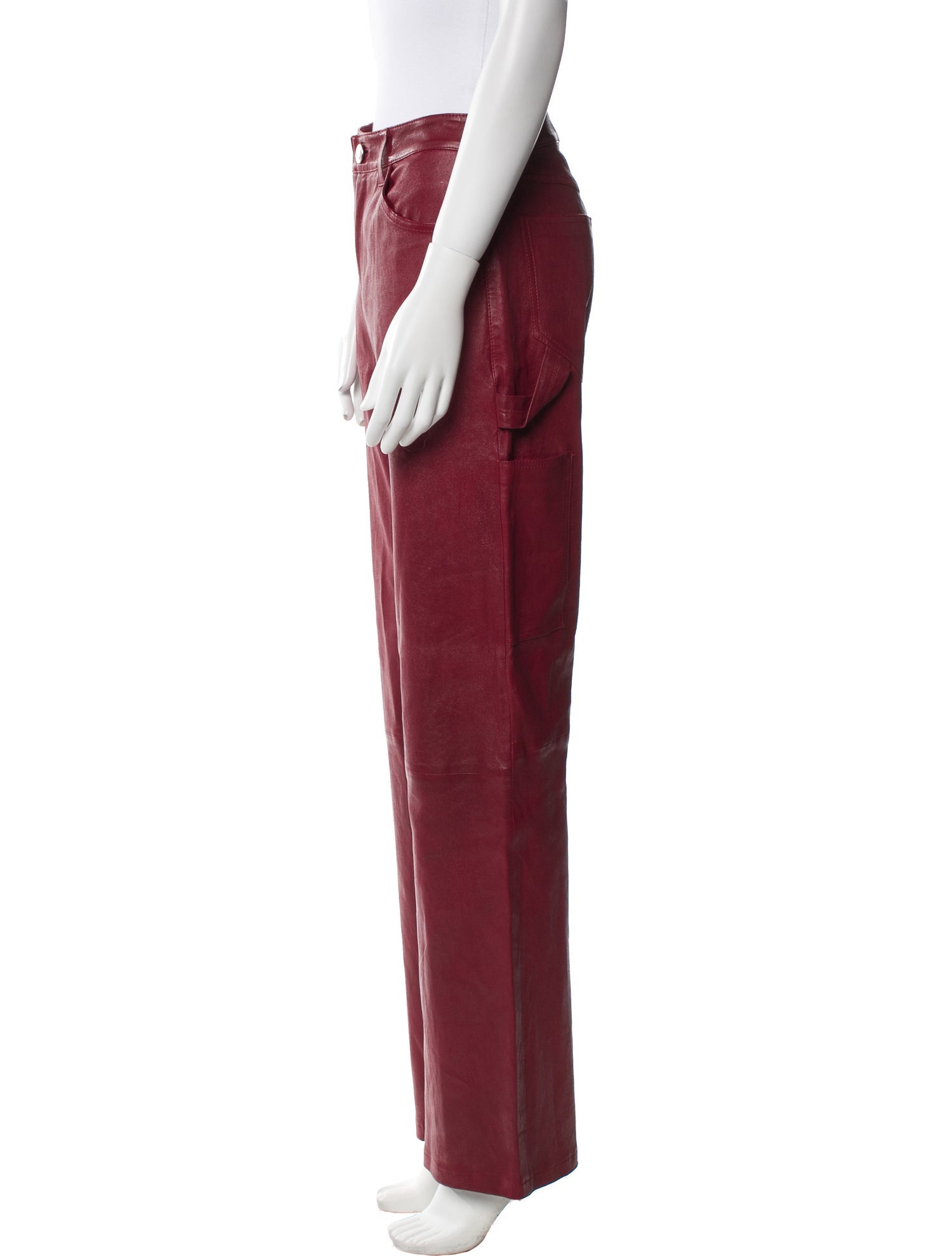 SPRWMN Lamb Leather Wide Leg Pants
