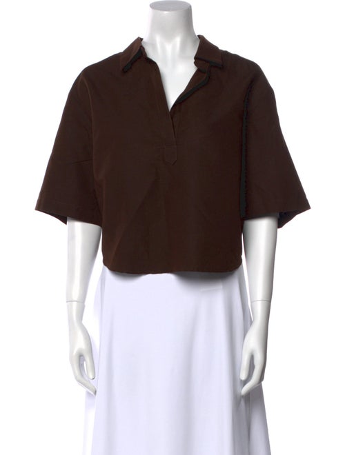 SPRWMN V-Neck Short Sleeve Crop Top